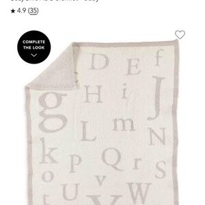 Barefoot Dreams Alphabet Blanket - Cream and Gray